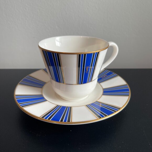Yves Saint Laurent x Yamaka Intermational Teacup and Saucer Set - NWOT - Picture 1 of 8